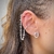 Piercing fake corrente joia prata25 - comprar online