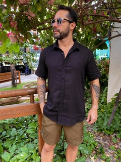 Camisa de linho Orla Black Coffee