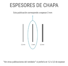 Fleje de 30x150 cm de 2 mm - Negro - comprar online