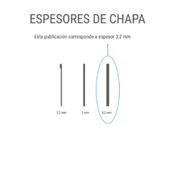 Fleje de 20x150 cm de 3,2 mm - Negro - comprar online