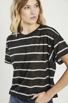 Remera Geometrica Lino (A25V0106) - comprar online