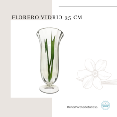 Florero copon de Vidrio 35 cm