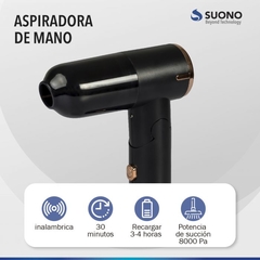 ASPIRADORA PARA AUTO RECARGABLE PORTÁTIL - comprar online