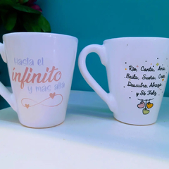 TAZA CERÁMICA BLANCA CON FRASES - Teolu's