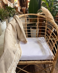 SILLON DE CAÑA BAMBOO CON ALMOHADON - comprar online