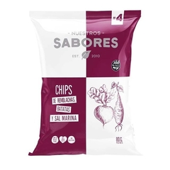 SNACKS NUESTROS SABORES Chips de Remolacha, Batatas y Sal Marina 80g