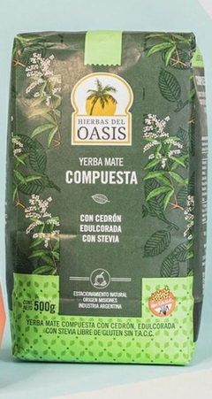 Yerba Mate Hierbas del Oasis Compuesta con Stevia 500g