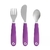 Conjunto de Talheres de Inox Roxo (embalagem c/ 3unid) - Munchkin