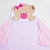 Toalha de Banho Felpuda Bichinhos Papi Toys Forrada C/ Capuz Bordado 90Cm X 70Cm - Urso Rosa - comprar online