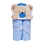 Toalha de Banho Felpuda Bichinhos Papi Toys Forrada C/ Capuz Bordado 90Cm X 70Cm - Urso