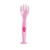 Colher e Garfo com Ventosa Rosa - Clingo - BEN Babies Store