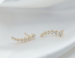 ear cuff com cristais, ear cuff dourado, ear cuff delicado