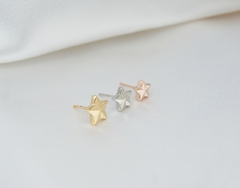 Trio de brincos estrelas, trio de brincos estrela mix de cores