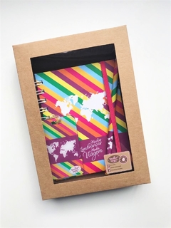 Kit de Viagem com Diário, Tag de Mala e Lápis Colors - comprar online