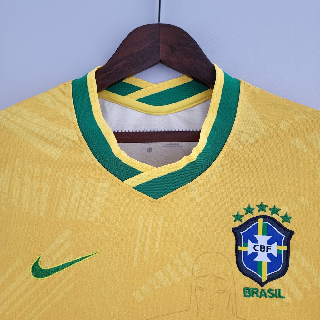 Camisa Feminina Brasil Cristo Redentor 2022/2023