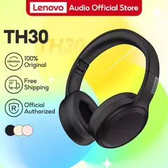 Headset Lenovo TH30 Bluetooth Preto - Éder Importados