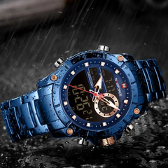 Relógio Naviforce 9163 Azul Masculino - Éder Importados