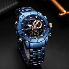 Relógio Naviforce 9163 Azul Masculino na internet