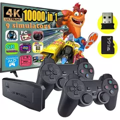 Game Stick 10 Mil Jogos 2 Controles Sem Fio