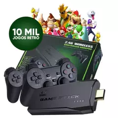 Game Stick 10 Mil Jogos 2 Controles Sem Fio