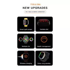 Smartwatch T10 Ultra Séries 9 Laranja 2.09 Display na internet