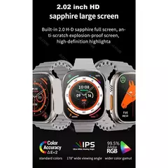 Smartwatch Ultra 8 Tela 2.0 Display Cinza - loja online