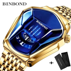 Relógio Binbond Dourado com Azul - comprar online