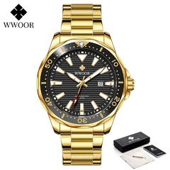 Relógio Masculino WWOOR Dourado