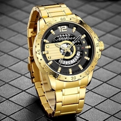 Relógio Smael Dourado Masculino Luxo - comprar online