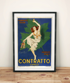 Poster Vintage Vermuth Contratto Canelli