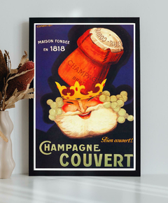 Poster Vintage Champagne Couvert - 1818 - comprar online