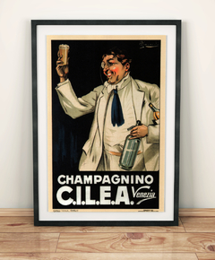 Poster Vintage Champagnino Cilea