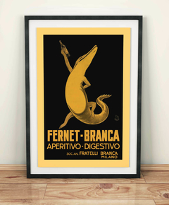 Poster Vintage Fernet Branca Aperitivo Digestivo Jacaré