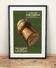 Poster Vintage Champagne Léon Chandon