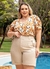 Bermuda de linho alfaiataria plus size