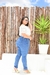 Calça skinny com cinta plus size - loja online