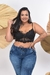 Calça jogger jeans com cintura alta plus size