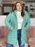 Casaco de plumas alongado plus size - comprar online