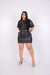 Mini saia couro fake 2 zippers plus size - loja online