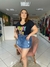 Shorts saia jeans destroyed rebites coloridos plus size - loja online