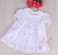 Vestido floral renda renascença