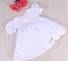 Vestido Batizado renda renascença