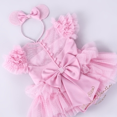 Romper + tiara minnie rosa - comprar online