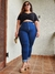 Calça com bolsos vazado do midi ao Plus Size - CR Jeans