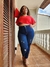 Calça com cinta do midi ao plus size Sol Jeans - loja online