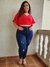 Calça com cinta do midi ao plus size Sol Jeans - CR Jeans