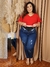 Calça com cinta do midi ao plus size Sol Jeans