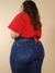 Calça com cinta do midi ao plus size Sol Jeans