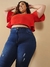 Calça com cinta do midi ao plus size Sol Jeans na internet