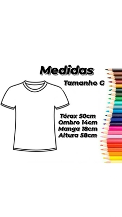 T-shirt [G] branca folhas douradas - bulicaflor